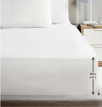 Extra Deep Polycotton Percale Fitted Sheets - RB852